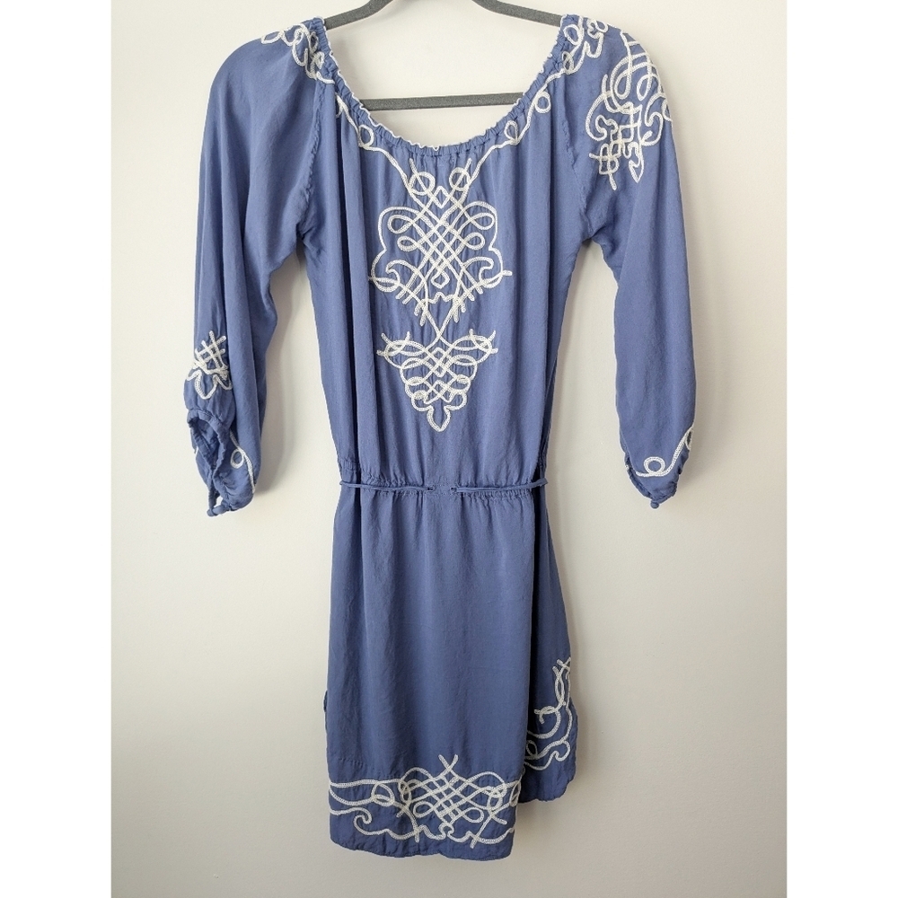 Poupette St Barth Off The Shoulder Embroidered Shift Dress - Picture 8 of 11
